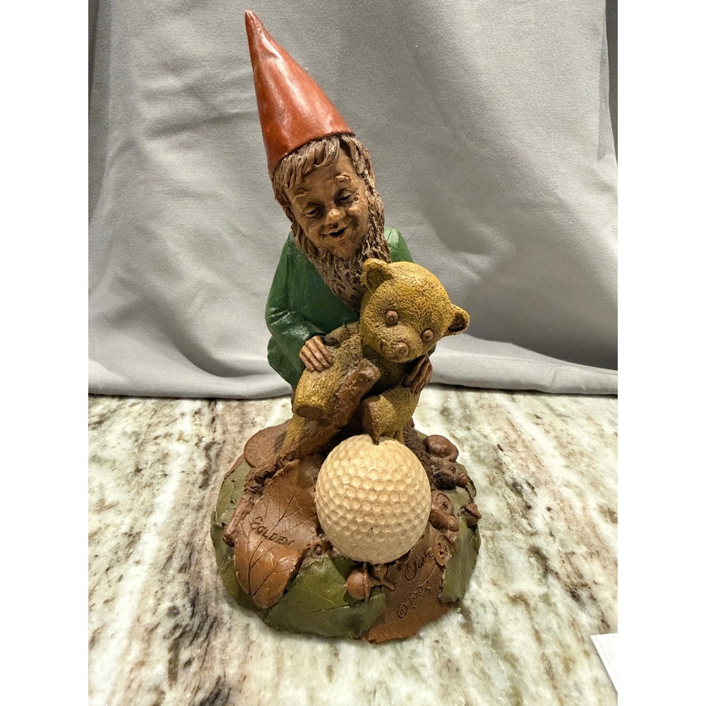 Vintage "Golden" Tom Clark #5194 figurine 1992 Teddy Bear Golf Ball